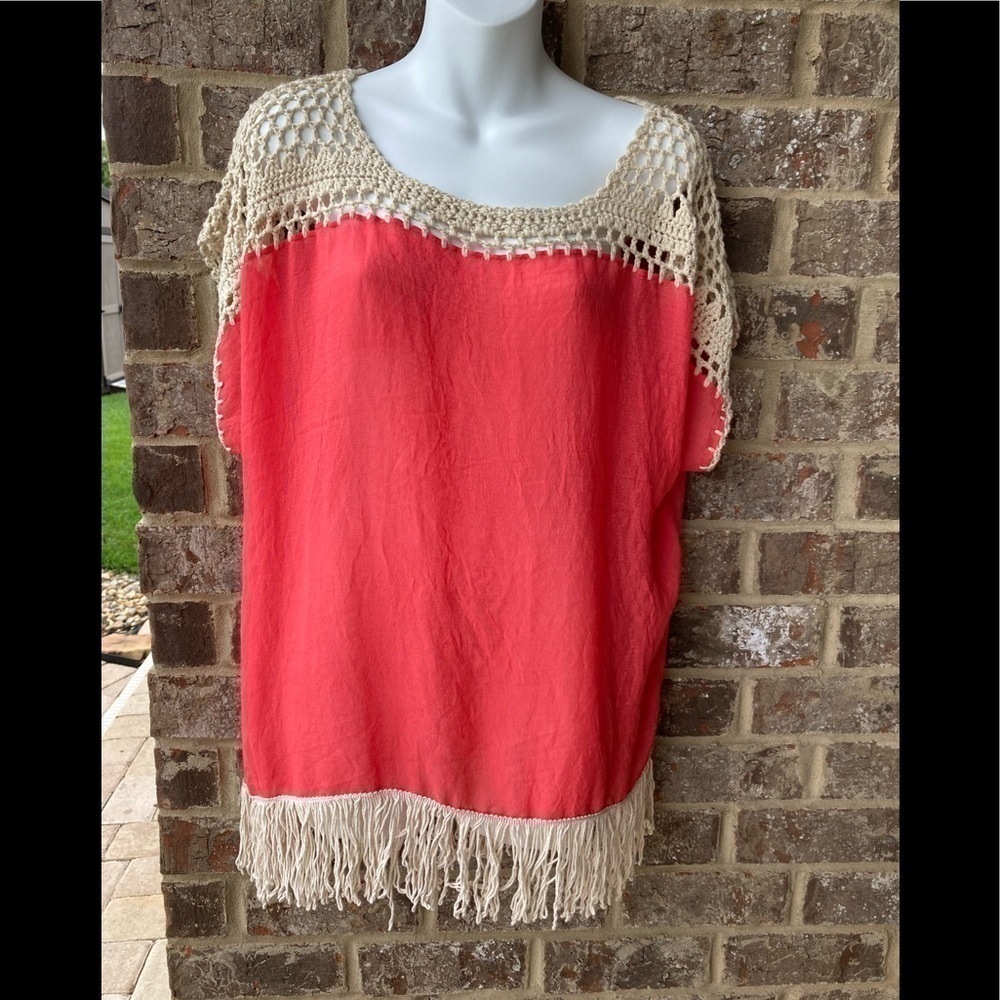 Kori America tunic with crochet detail